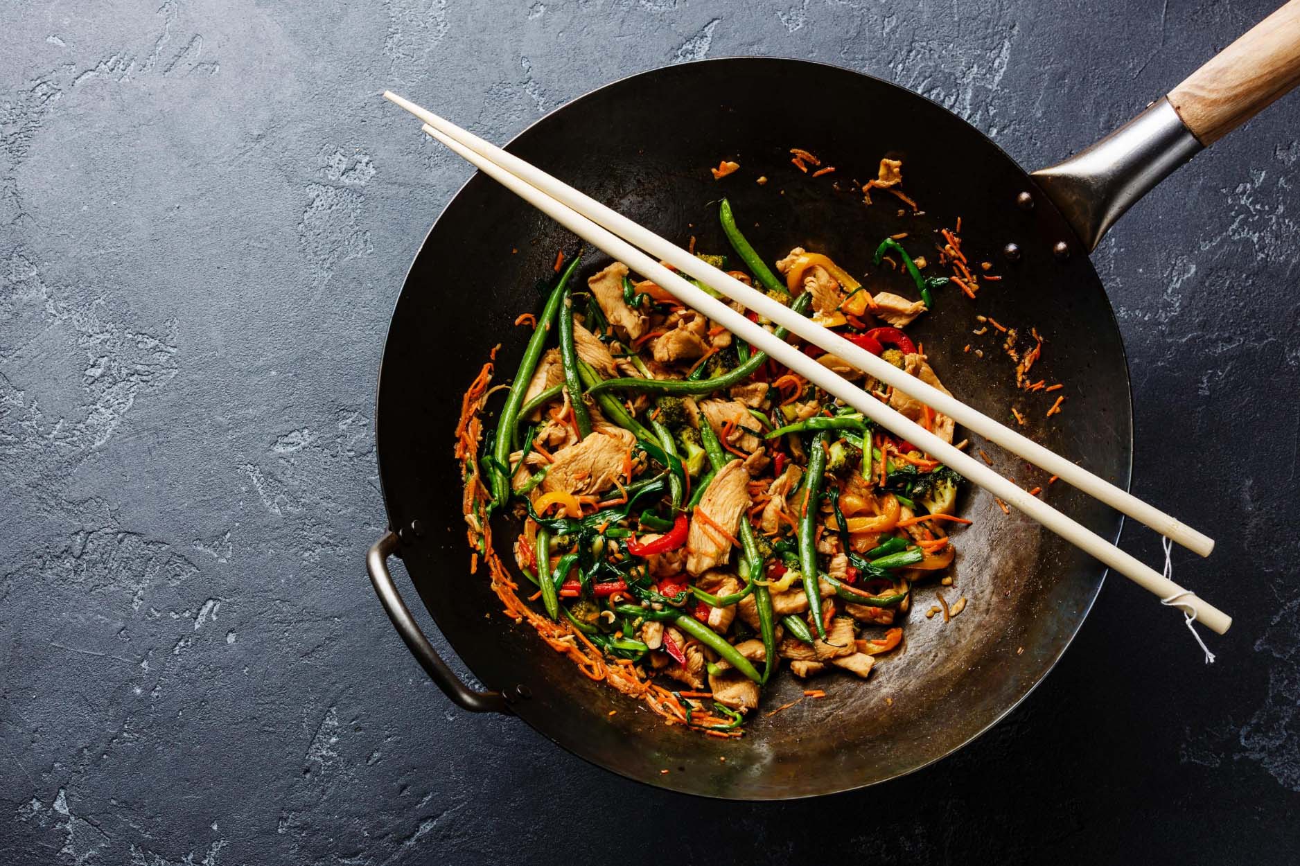 cocinar con wok